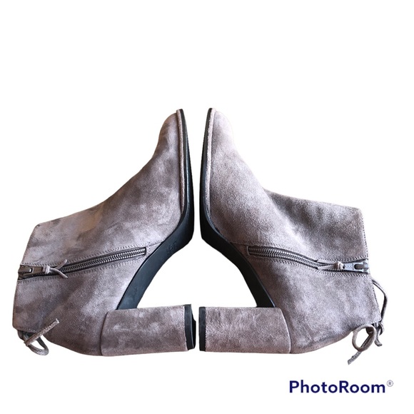 STUART WEITZMAN Lofty Suede Ankle Boots/Heels Gray Size 6M - Picture 9 of 14